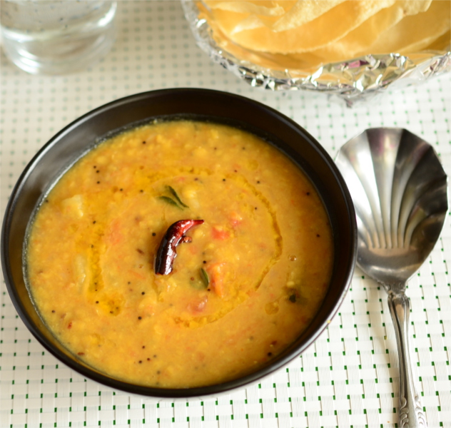 Dosakayai Pappu / Yellow Cucumber Lentil Gravy